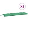vidaXL وسائد بنش حديقة 2 ق أخضر 150×50×7 سم قماش أكسفورد