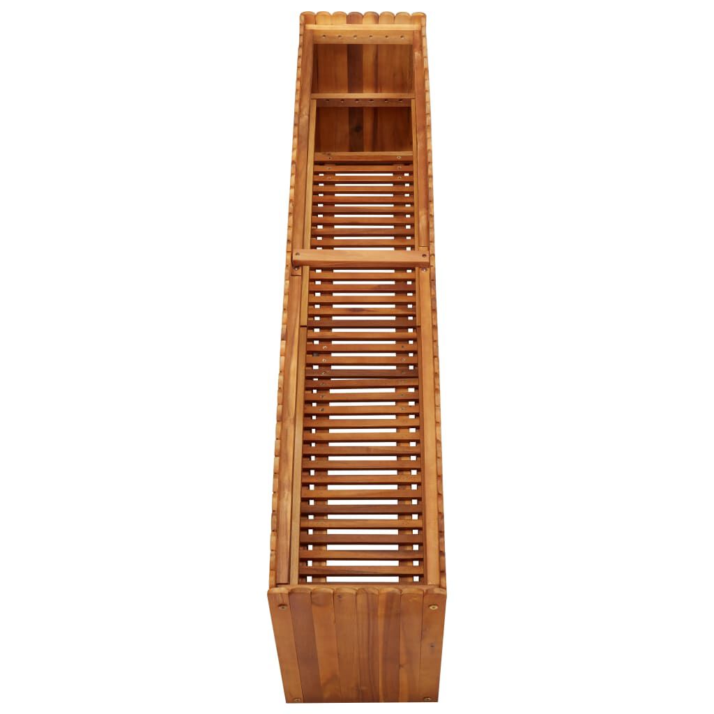 vidaXL حوض حديقة مرتفع 150×30×50 سم خشب أكاسيا صلب