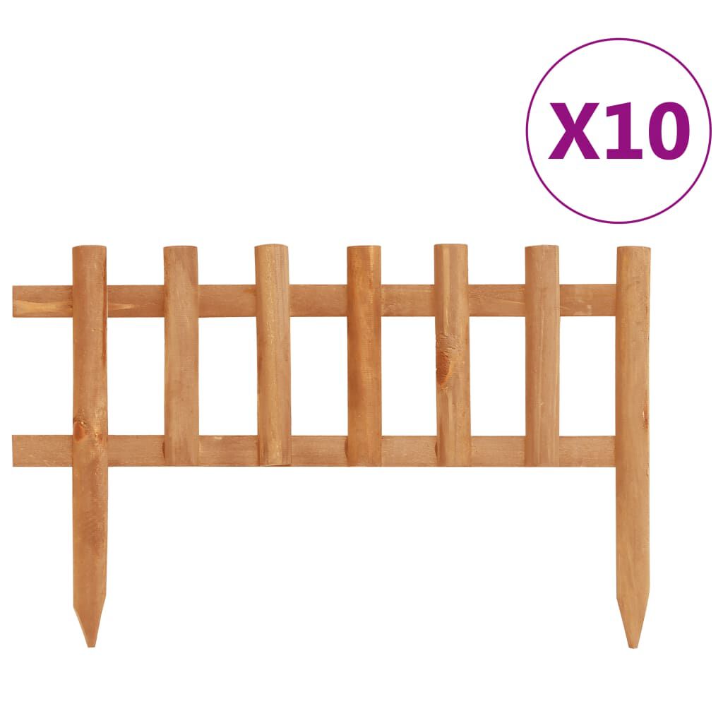 vidaXL حواف عشب 10 ق خشب تنوب 4.4 م