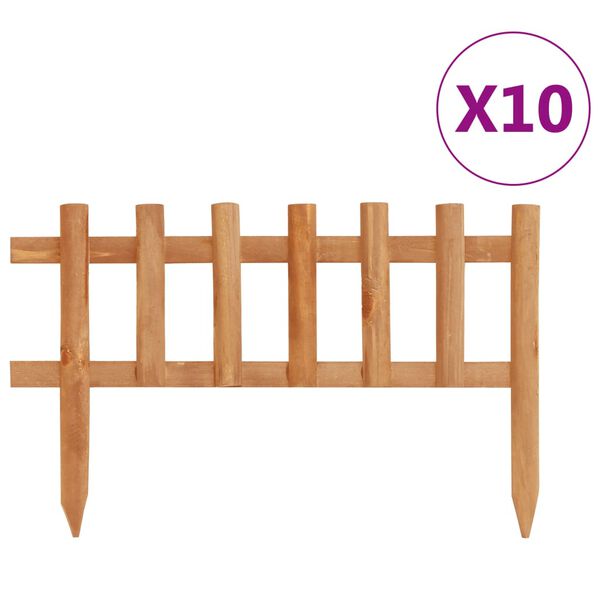 vidaXL حواف عشب 10 ق خشب تنوب 4.4 م