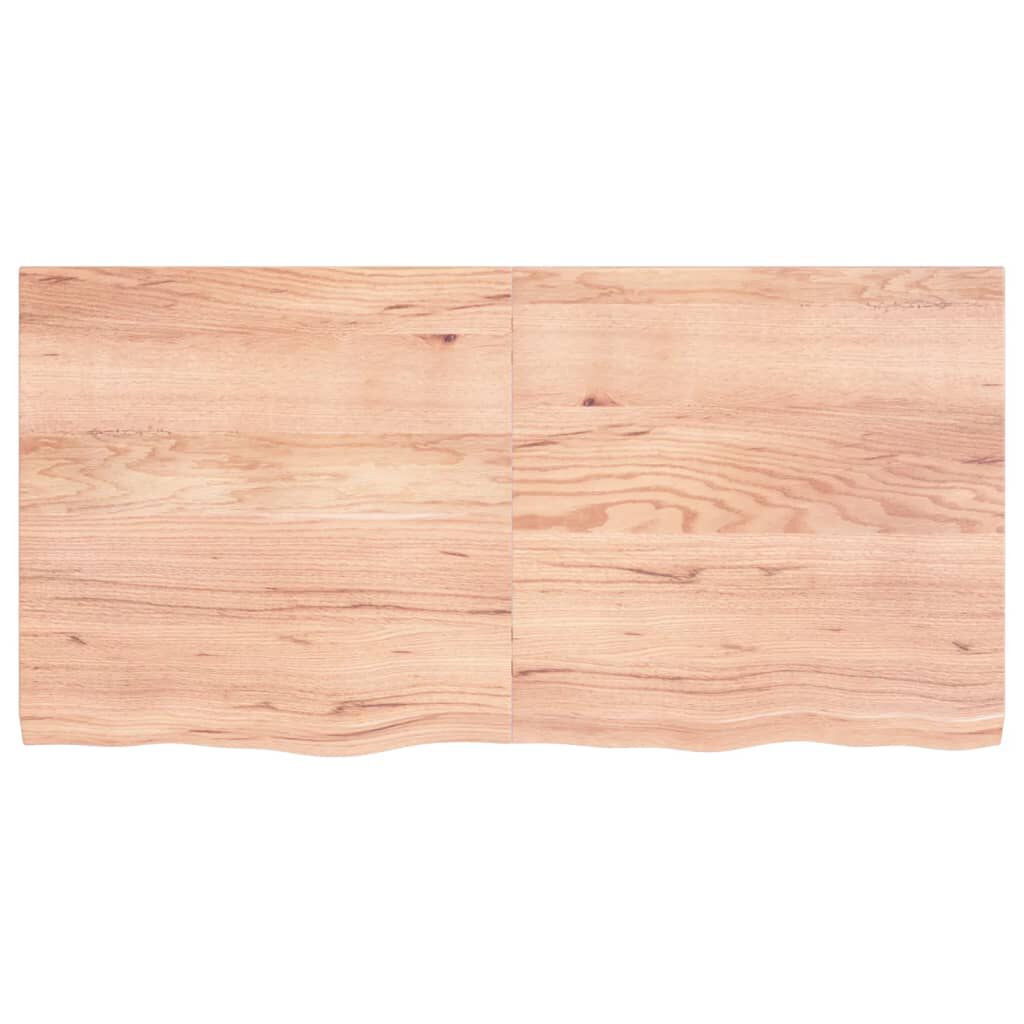 vidaXL رف حائط لون بني فاتح 120*60*(2-4) سم خشب بلوط صلب معالج