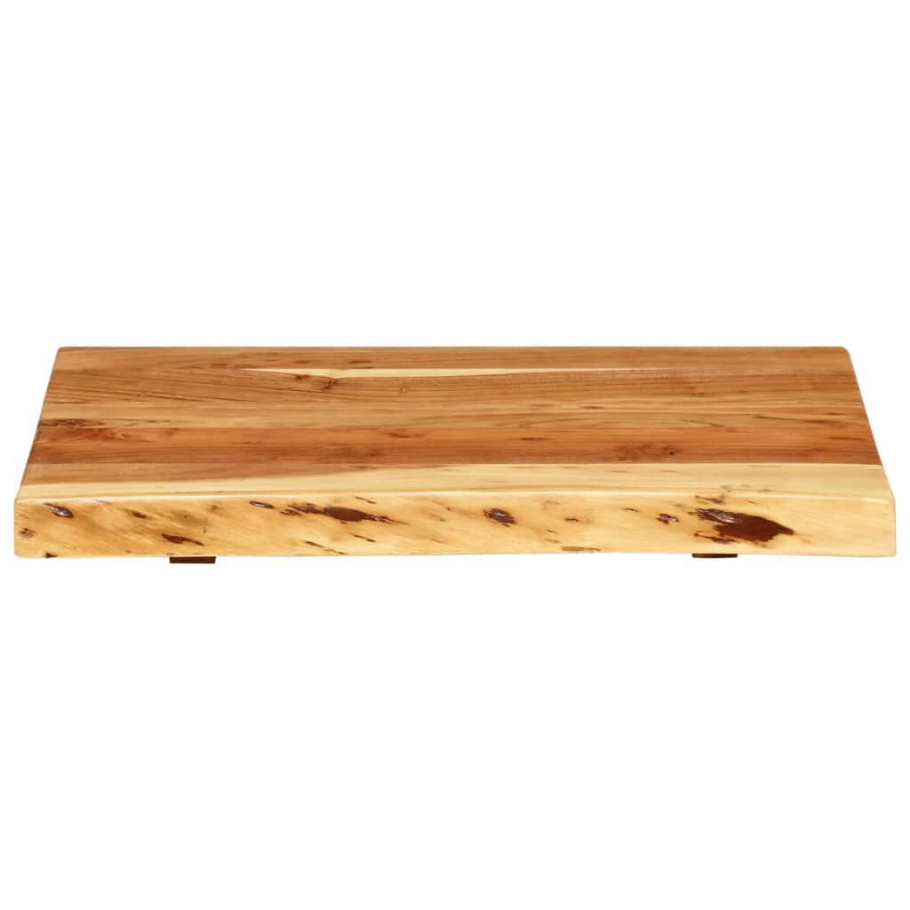 vidaXL سطح حوض غسيل الحمام خشب أكاسيا صلب 58×55×3.8