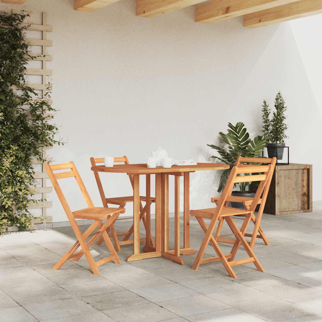 vidaXL طاولة حديقة قابلة للطي شكل فراشة 120×70×75 سم خشب ساج صلب