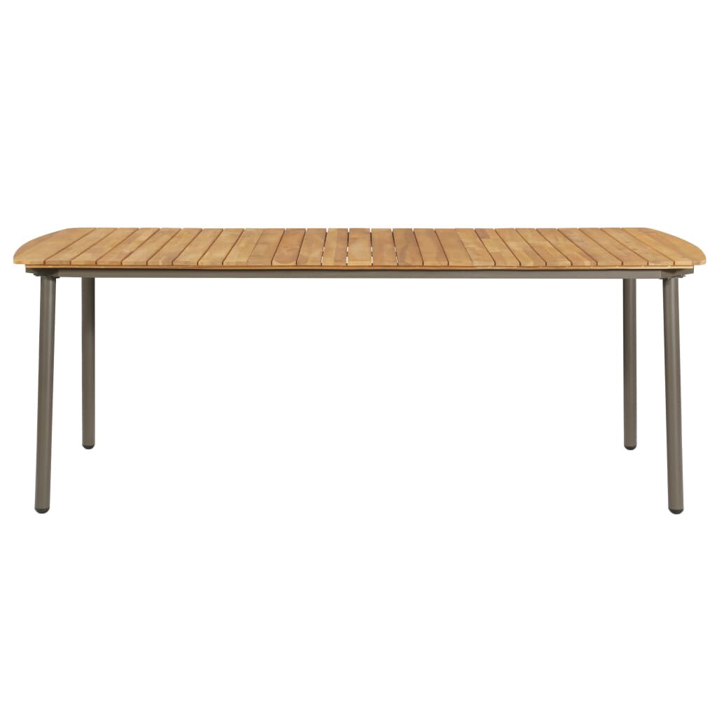vidaXL طاولة حديقة 200×100×72 سم خشب أكاسيا صلب وفولاذ