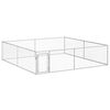 vidaXL بيت كلب خارجي فولاذ مجلفن 1x4x4 م