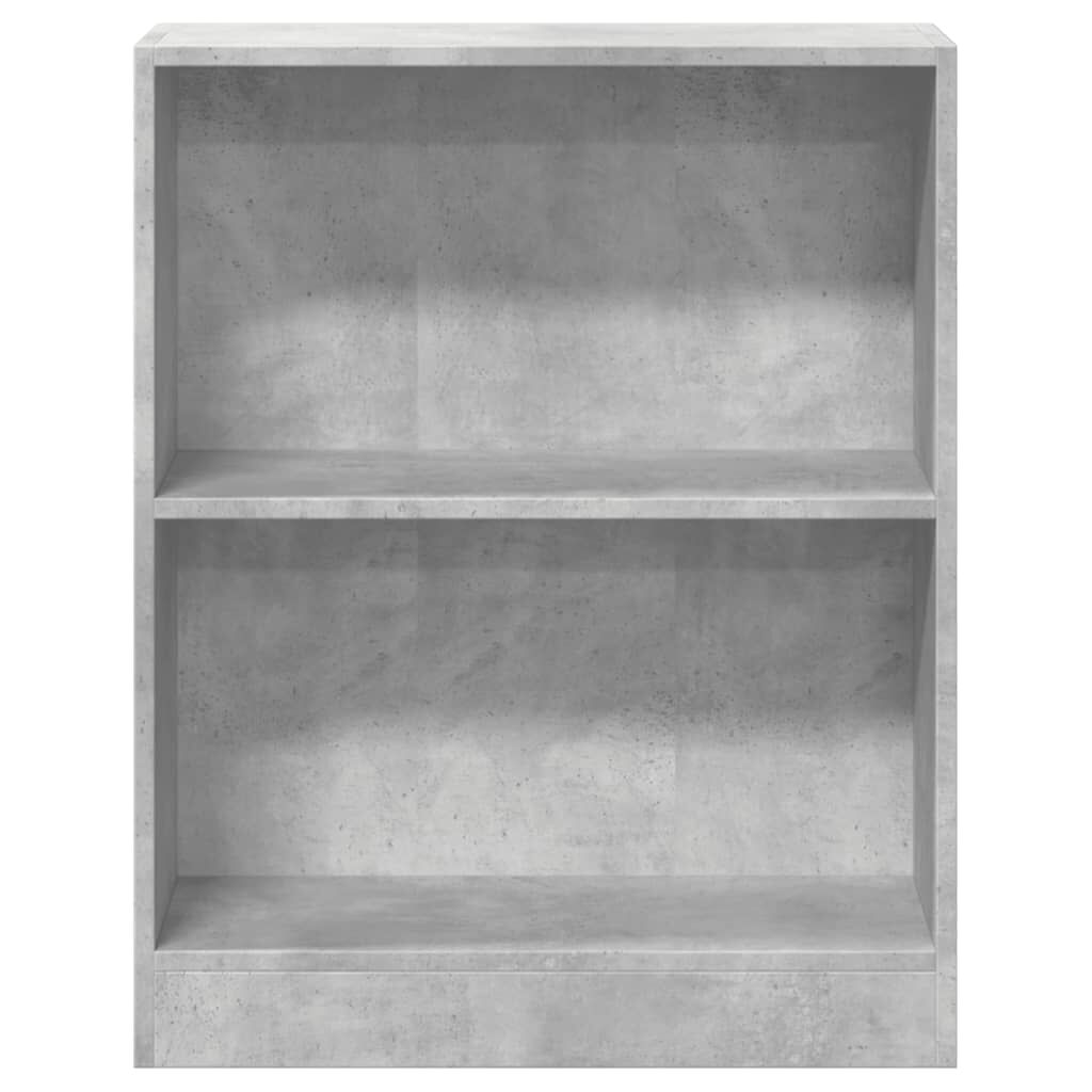 vidaXL رف كتب رمادي 60×24×76 سم خشب صناعي