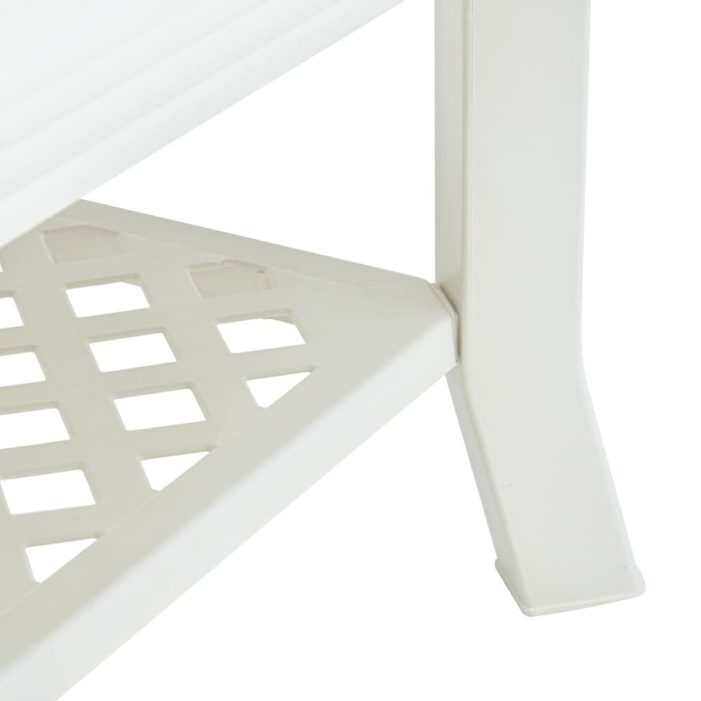 vidaXL طاولة قهوة بيضاء 90×60×46 سم بلاستيك