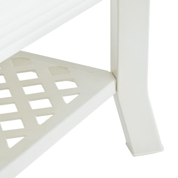 vidaXL طاولة قهوة بيضاء 90×60×46 سم بلاستيك