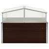 vidaXL دفيئة بني 100×100×85 سم فولاذ مجلفن