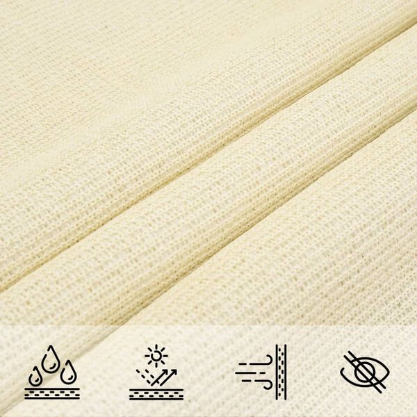 vidaXL مظلة شراعية HDPE مستطيل 4×6 م كريمي