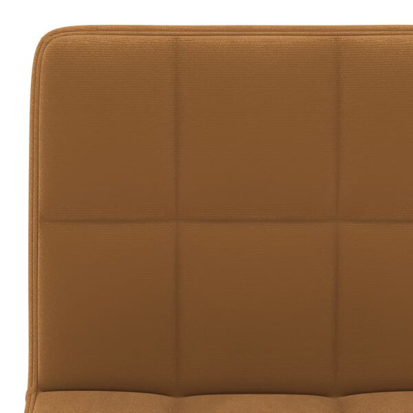 vidaXL كراسي بار 2 ق مخمل بني