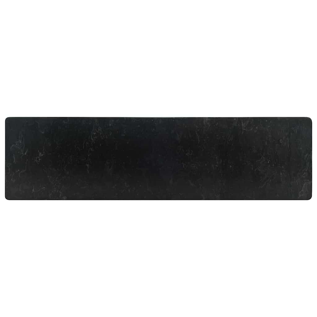vidaXL حوض 45×30×12 سم رخام أسود