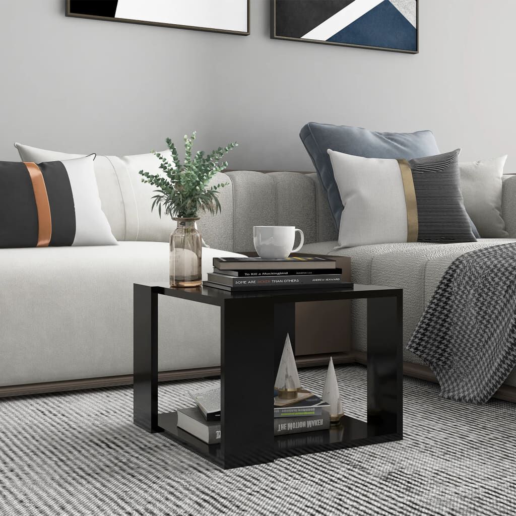 vidaXL طاولة قهوة أسود 40×40×30 سم خشب صناعي