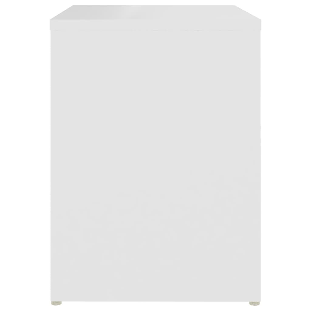 vidaXL خزانات سرير 2 ق لون أبيض 40×30×40 سم خشب صناعي