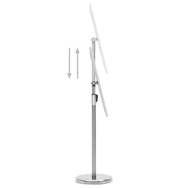 vidaXL حامل إعلانات مقاس A4 ذو قاعدة فضي سبائك ألومنيوم