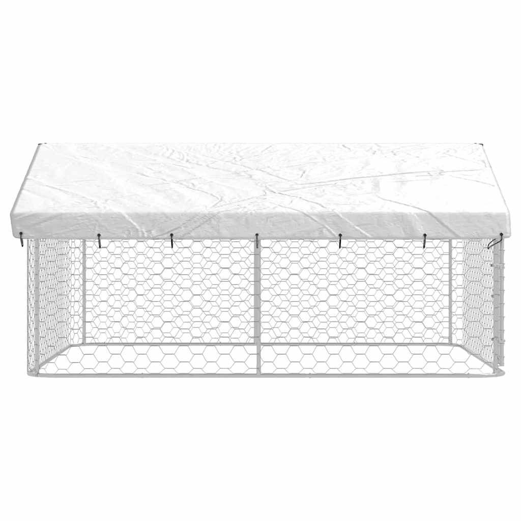 vidaXL منزل كلب خارجي مع سقف 150x300x300 سم