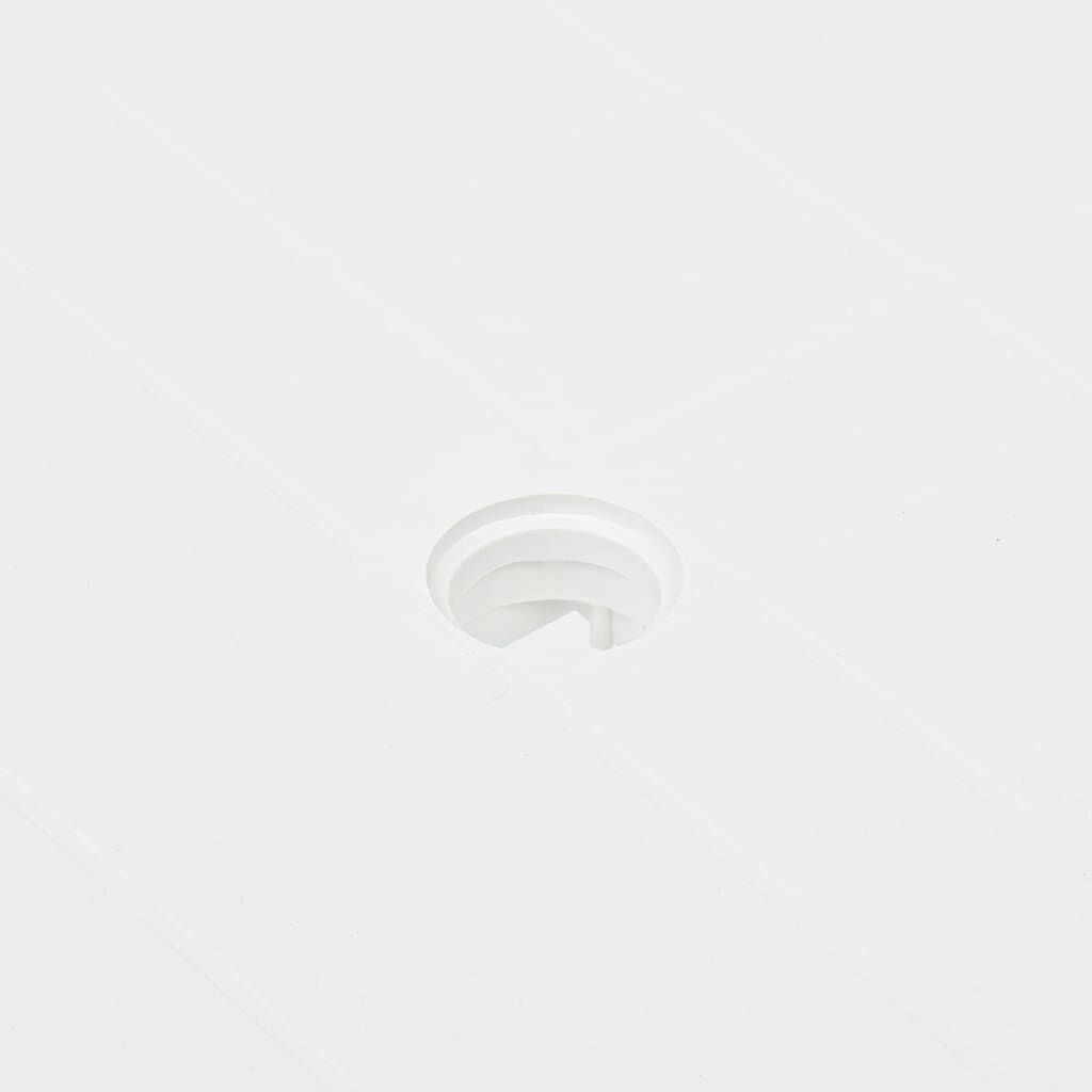 vidaXL طاولة حديقة أبيض 80×75×72 سم بلاستيك