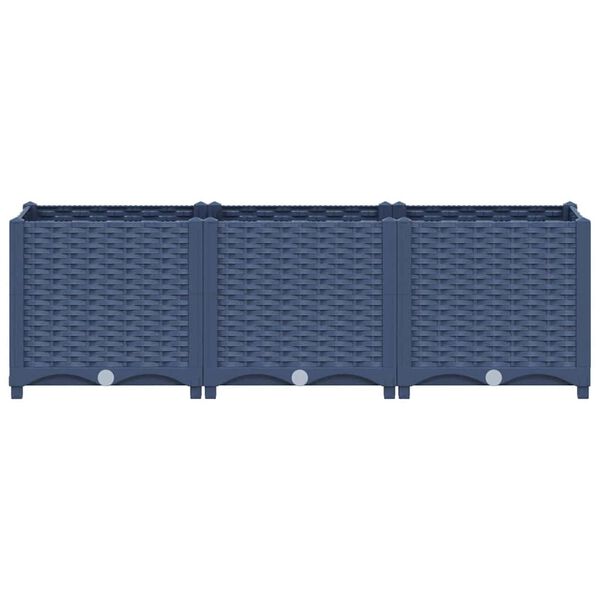 vidaXL حوض زراعي مرتفع 120×40×38 سم بولي بروبيلين