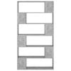 vidaXL مقسم غرفة وخزانة كتب رمادي أسمنتي 100×24×188 سم