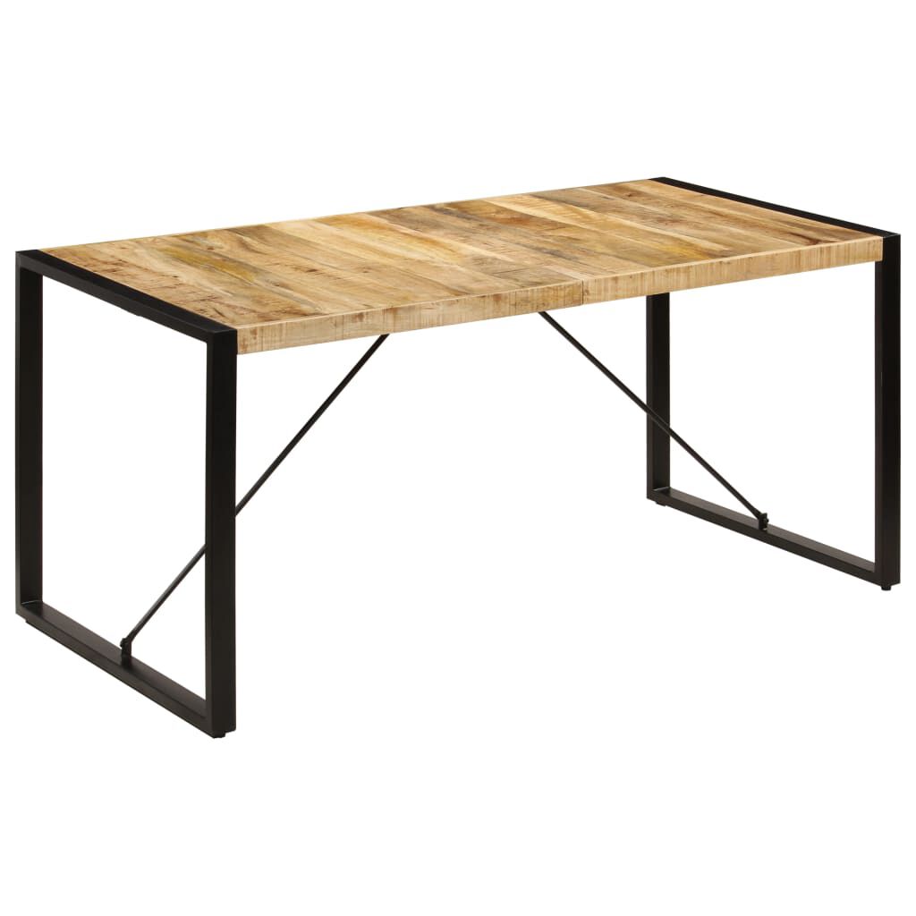 vidaXL طاولة طعام 160×80×75 سم خشب مانجو صلب