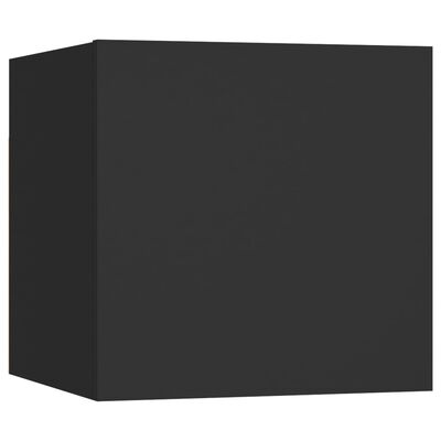 3079709 vidaXL خزانة جانب السرير أسود 30,5x30x30 سم خشب صناعي (804484)