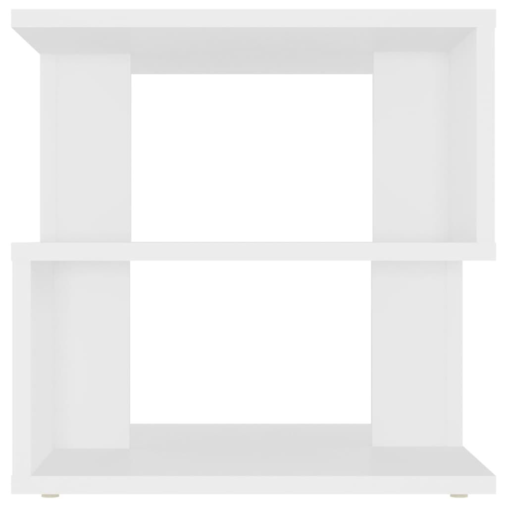 vidaXL طاولة جانبية أبيض 40×40×40 سم خشب صناعي