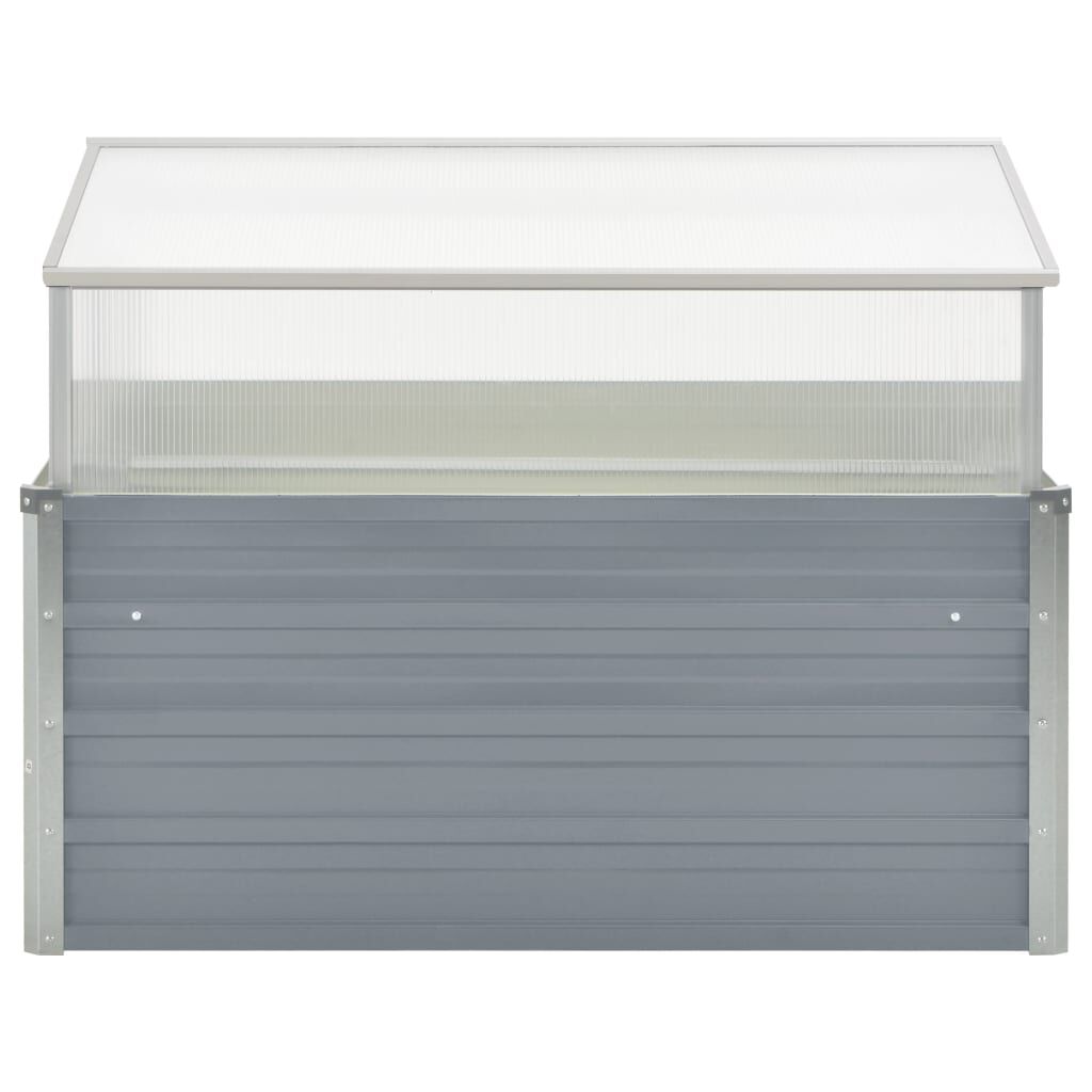 vidaXL دفيئة 100×100×85 سم فولاذ مجلفن رمادي