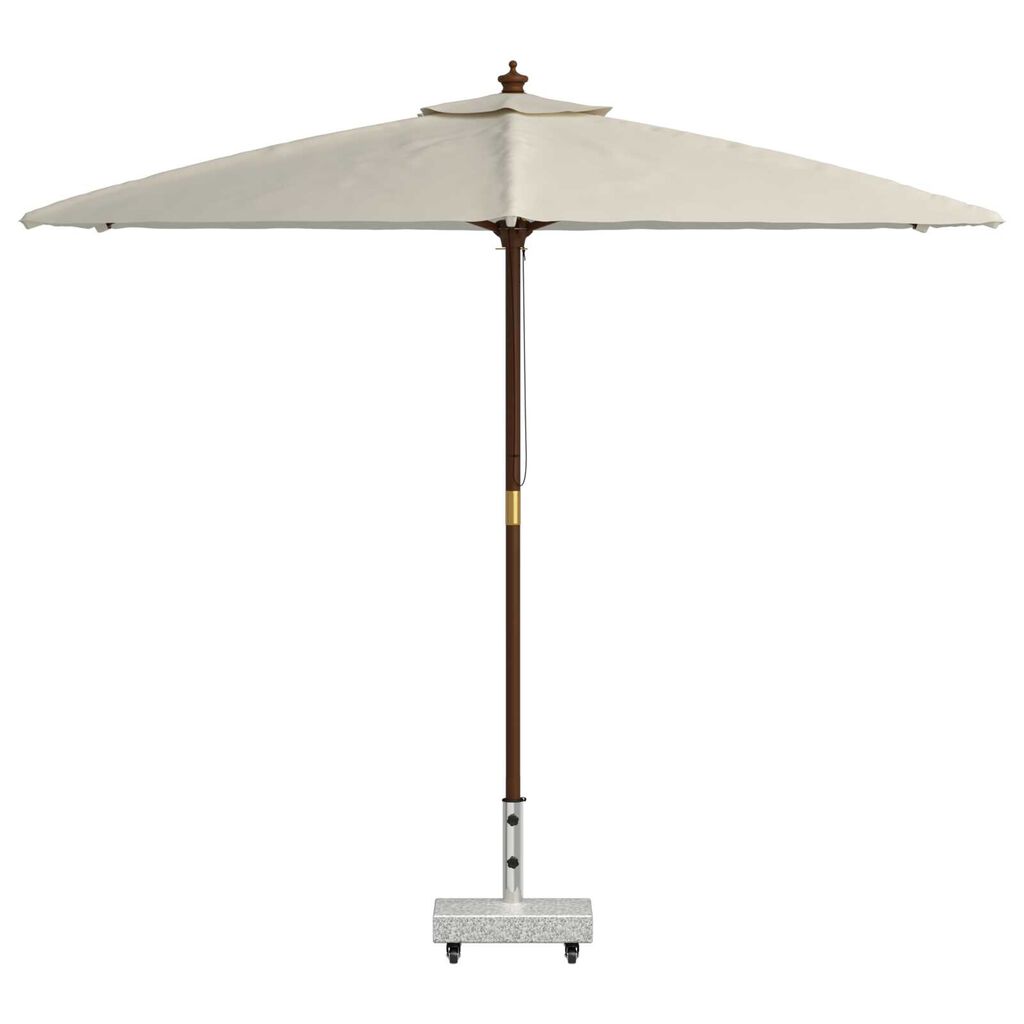vidaXL قاعدة مظلة رمادي فاتح 45×25×8.3 سم جرانيت