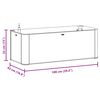 vidaXL حوض حديقة مرتفع مع نظام سقي ذاتي أنثراسايت 100×43×33 سم