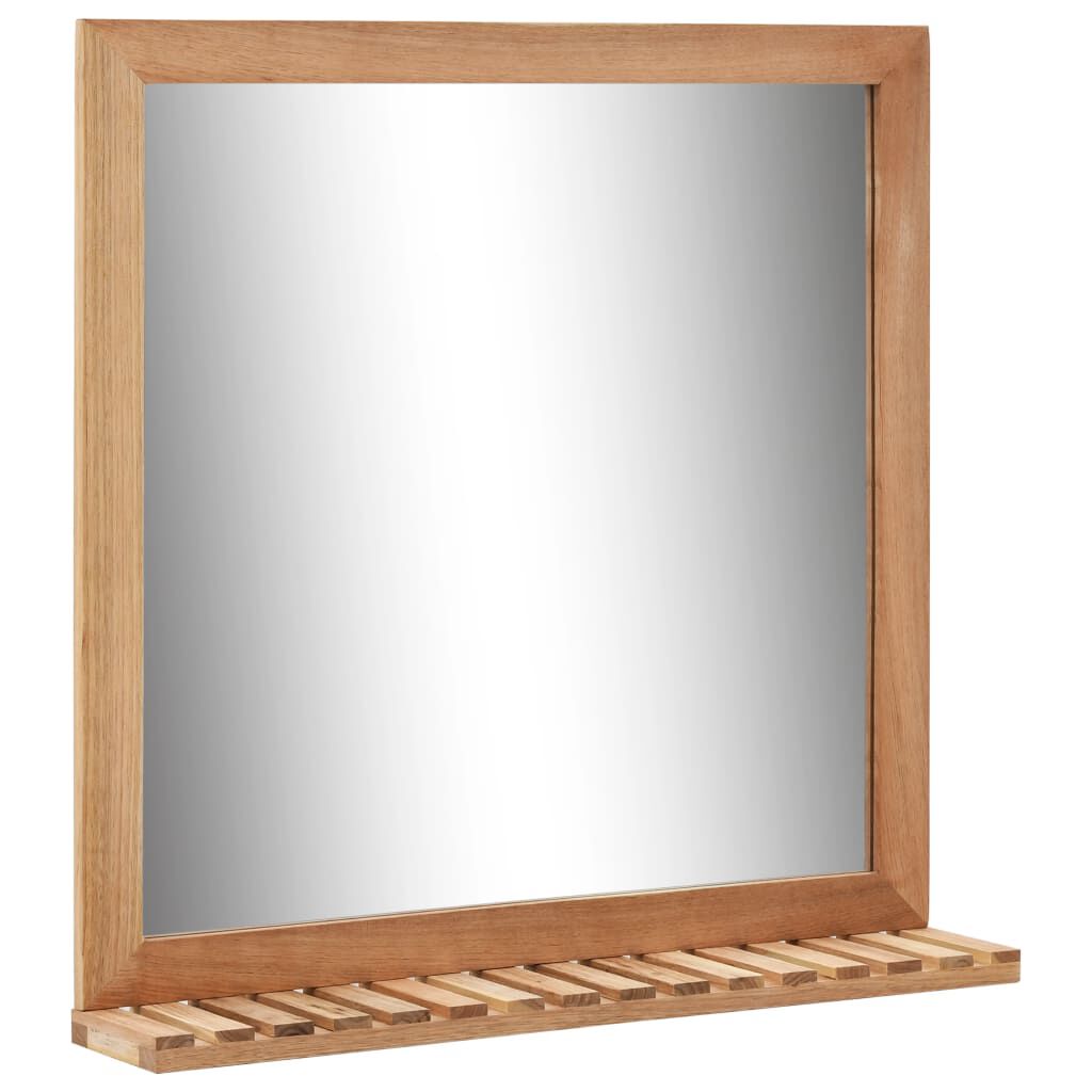 vidaXL مرآة حمام 60×12×62 سم خشب جوز صلب