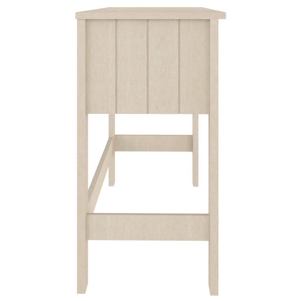 vidaXL مكتب بني عسلي 110×40×75 سم خشب صنوبر صلب