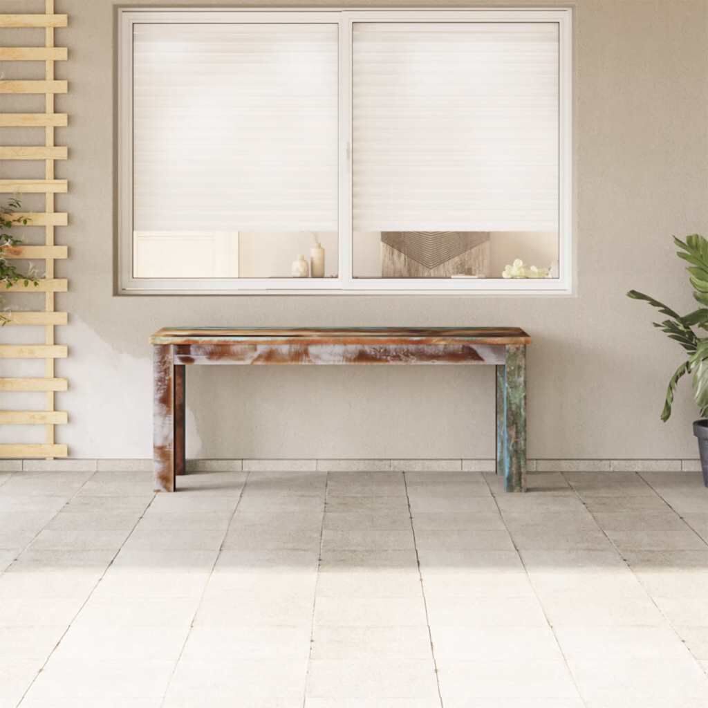 243454 vidaXL دكة خشب صلب مستصلح 110x35x45 سم