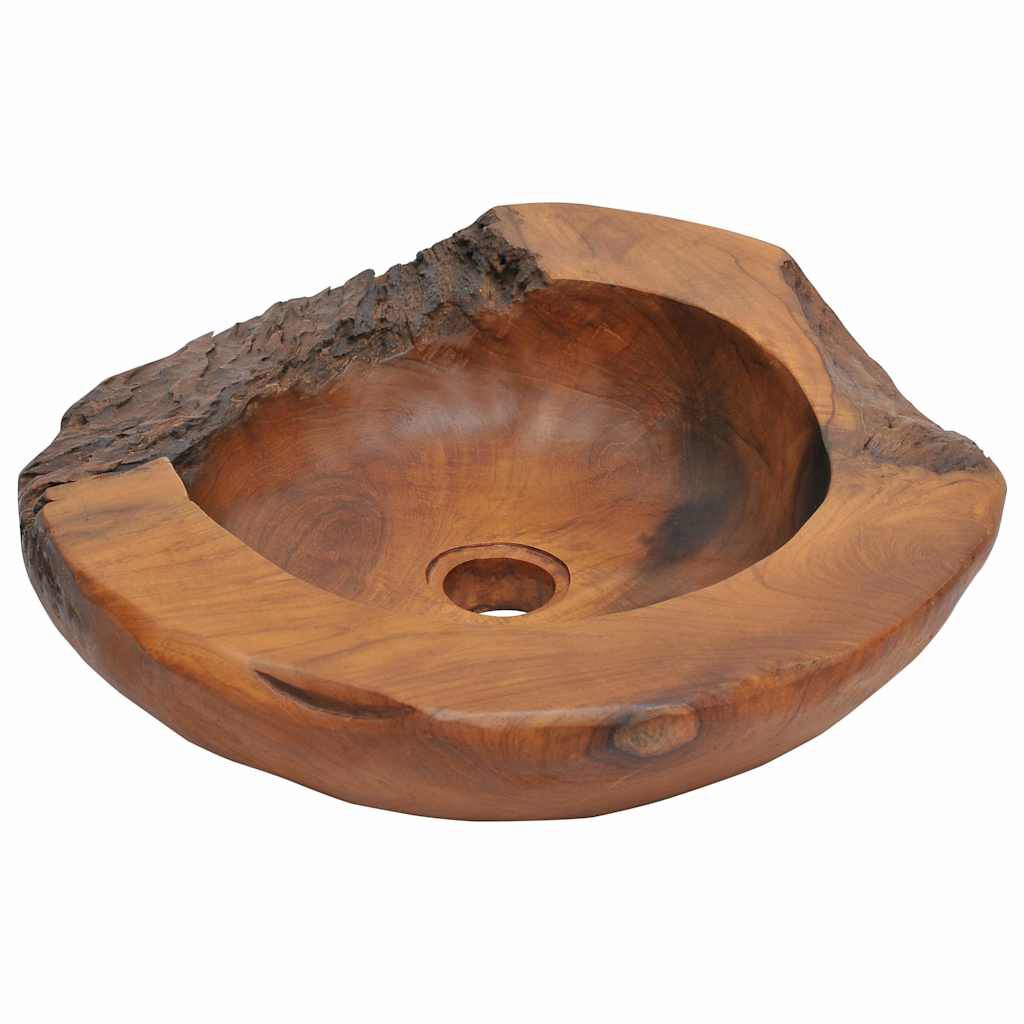vidaXL حوض خشب ساج صلب 45 سم