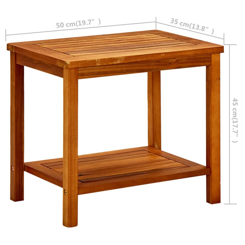 vidaXL طاولة قهوة 50×35×45 سم خشب أكاسيا صلب