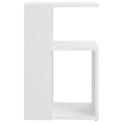 vidaXL طاولة جانبية أبيض 36×30×56 سم خشب حبيبي