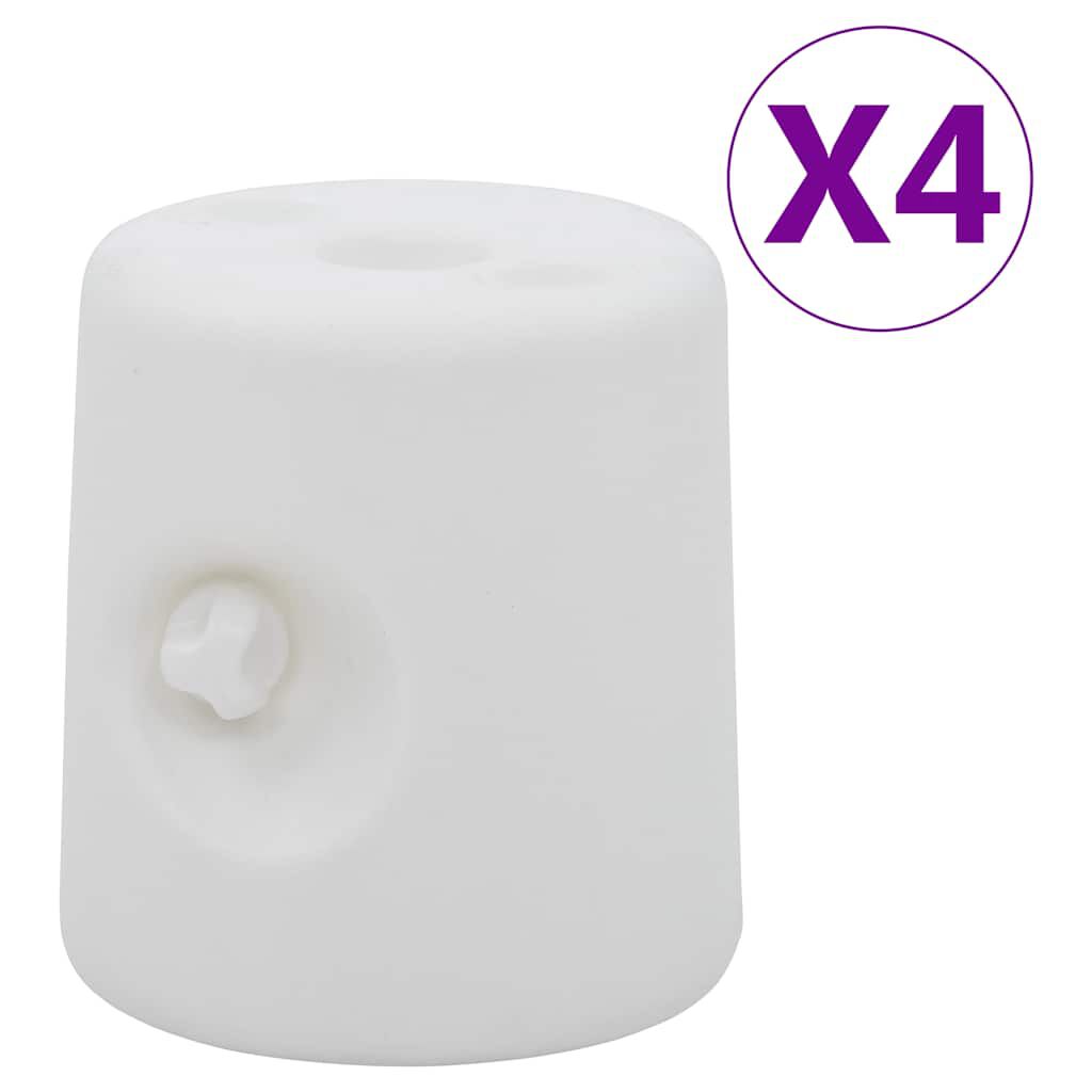 vidaXL أوزان للجازيبو 4 قطع PE أبيض