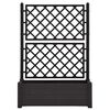 vidaXL حوض حديقة مع تعريشة 100×43×142 سم PP انتراسيت