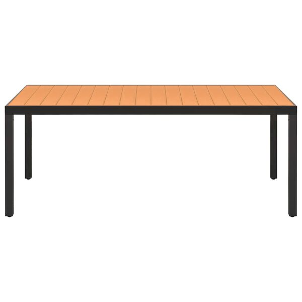 vidaXL طقم سفرة للحديقة 9 قطع لون أسود وبني