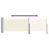 vidaXL مظلة فناء جانبية قابلة للسحب 80&times;300 سم كريمي