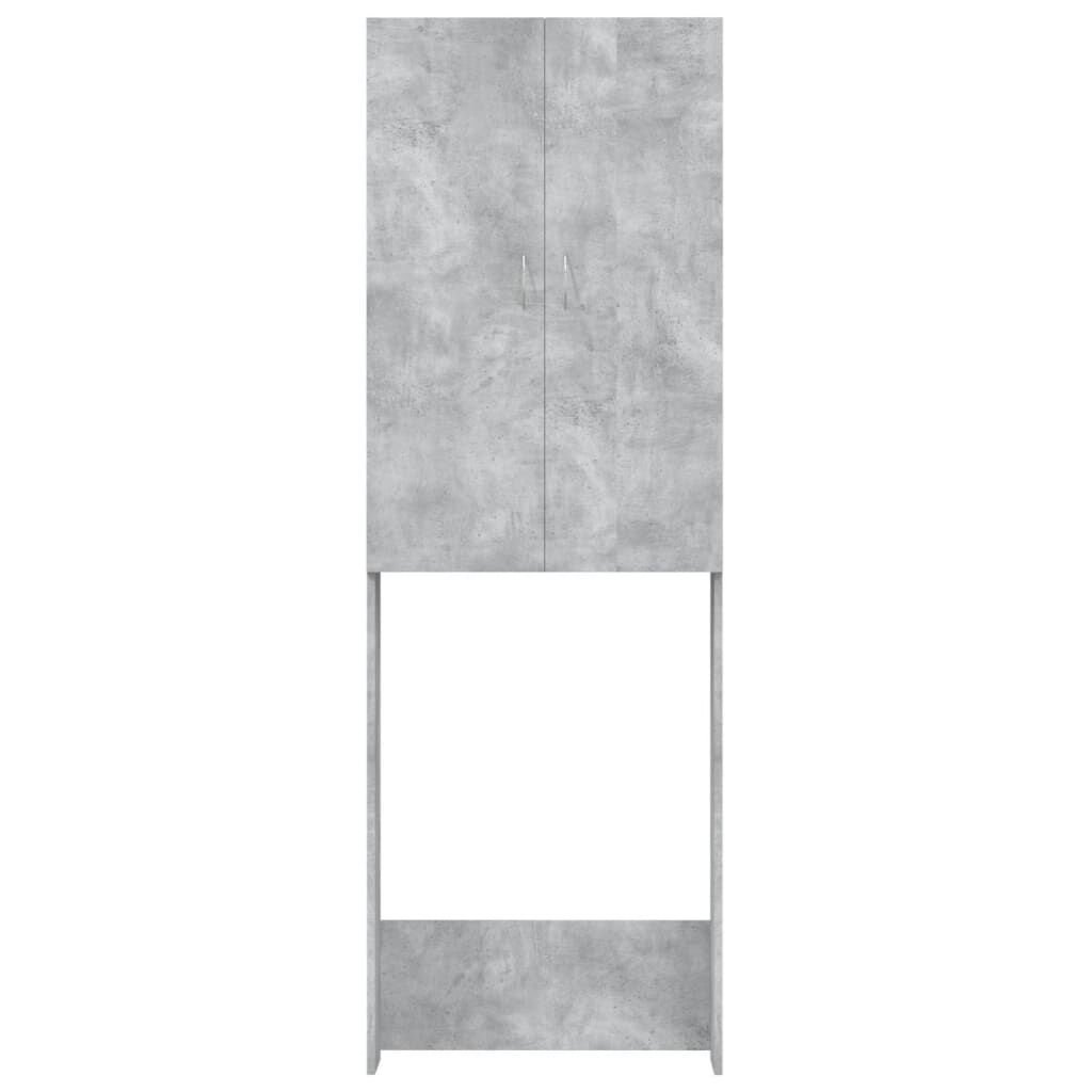 vidaXL خزانة غسالة لون رمادي أسمنتي 64×25.5×190 سم