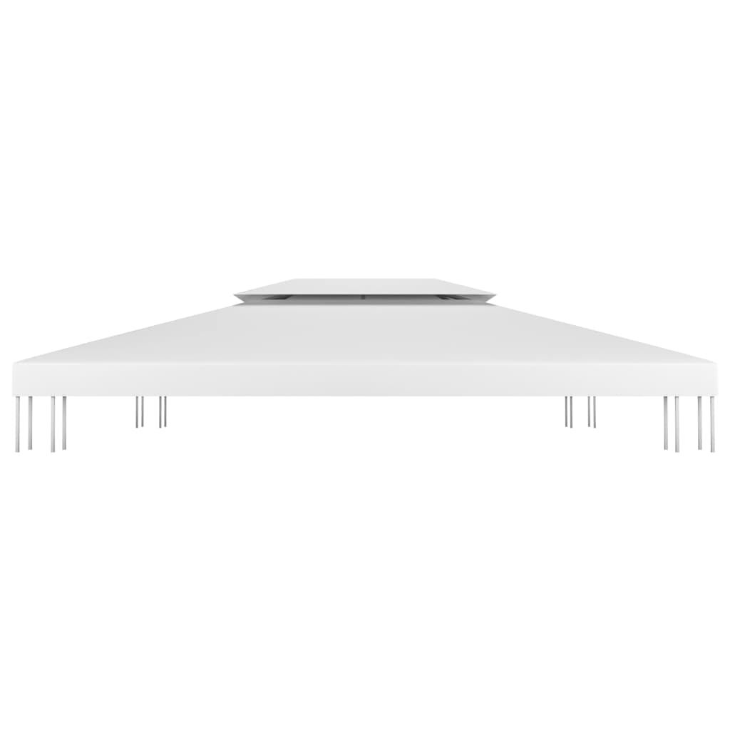 vidaXL غطاء جازيبو علوي ذو طبقتين 310 جرام/م² 4×3 م أبيض