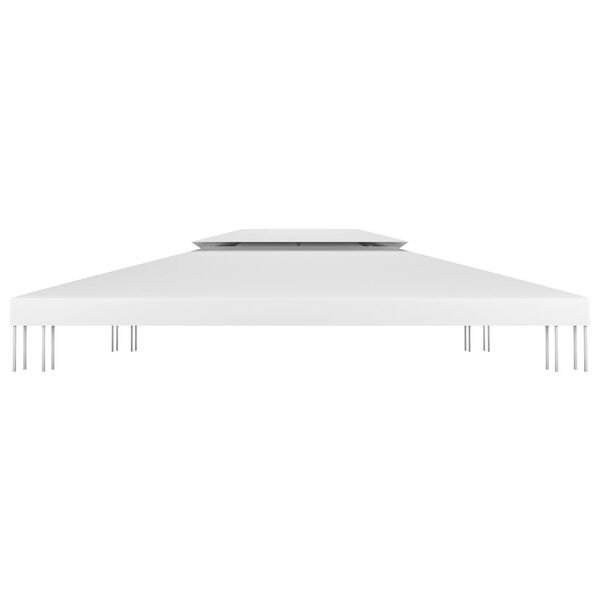 vidaXL غطاء جازيبو علوي ذو طبقتين 310 جرام/م² 4×3 م أبيض