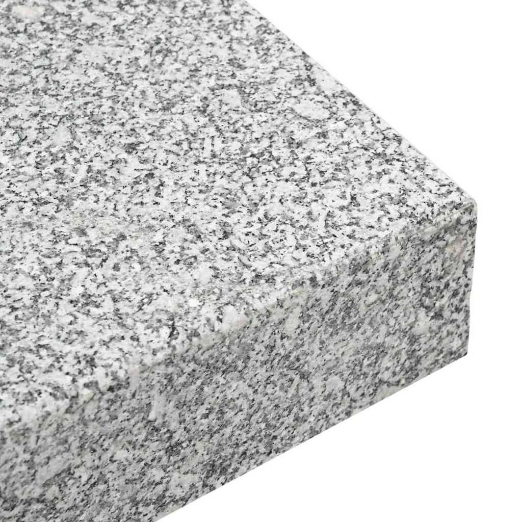 vidaXL قاعدة مظلة رمادي فاتح 45×25×8.3 سم جرانيت