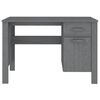vidaXL مكتب رمادي داكن 113×50×75 سم خشب صنوبر صلب