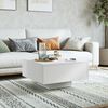 vidaXL طاولة قهوة أبيض 60×60×31.5 سم خشب صناعي