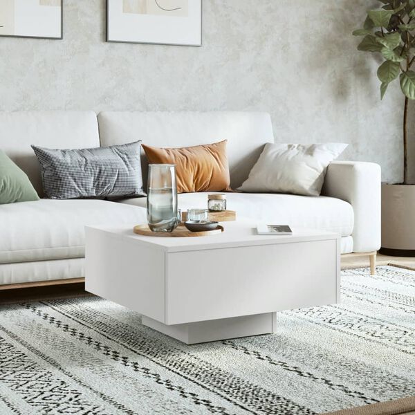vidaXL طاولة قهوة أبيض 60×60×31.5 سم خشب صناعي