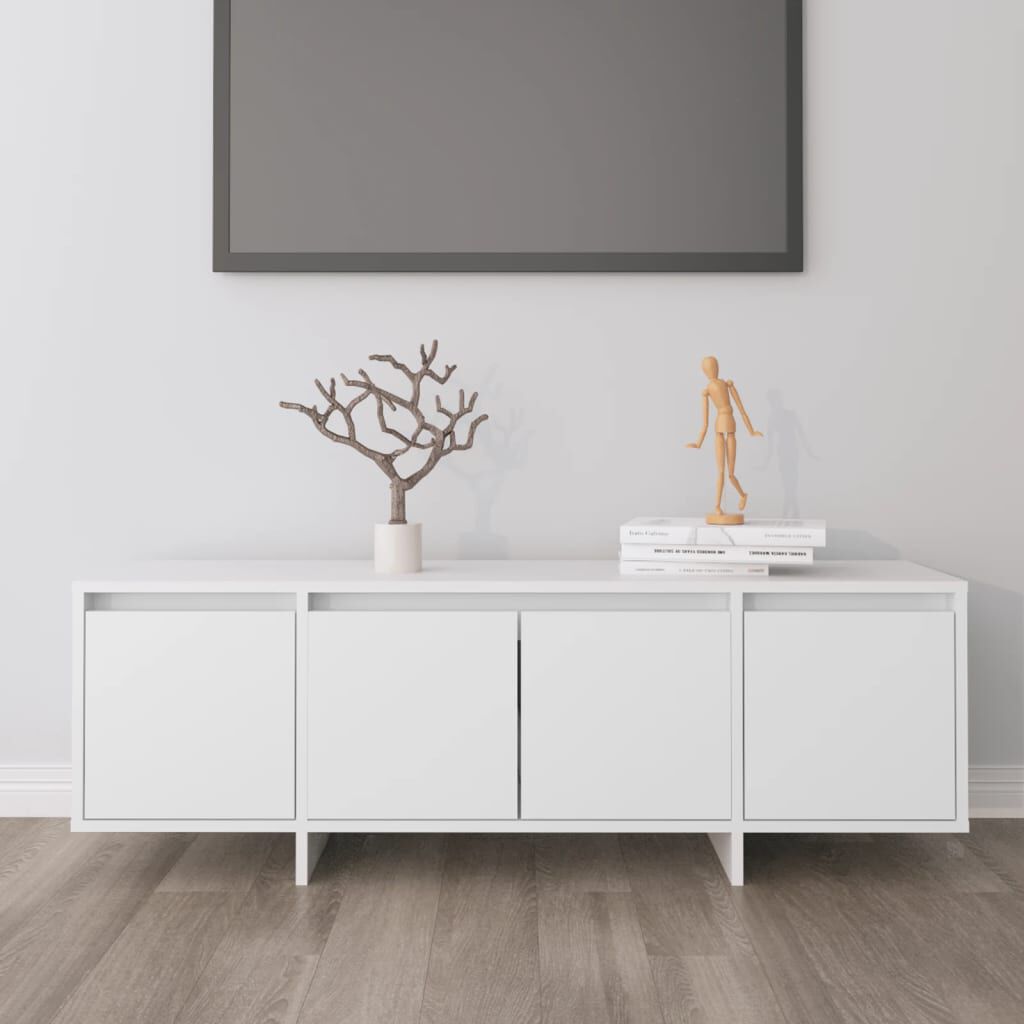 vidaXL خزانة تلفزيون أبيض 120×30×40.5 سم خشب صناعي