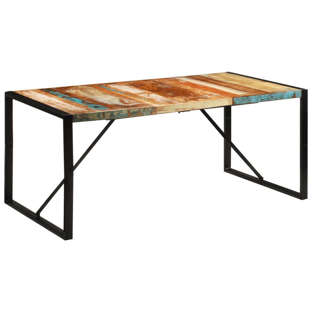 vidaXL طاولة طعام 175×90×76 سم خشب صلب مستصلح