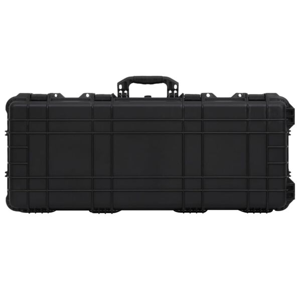vidaXL حقيبة طيران بعجلات لون أسود 96×42×16 سم بولي بروبلين