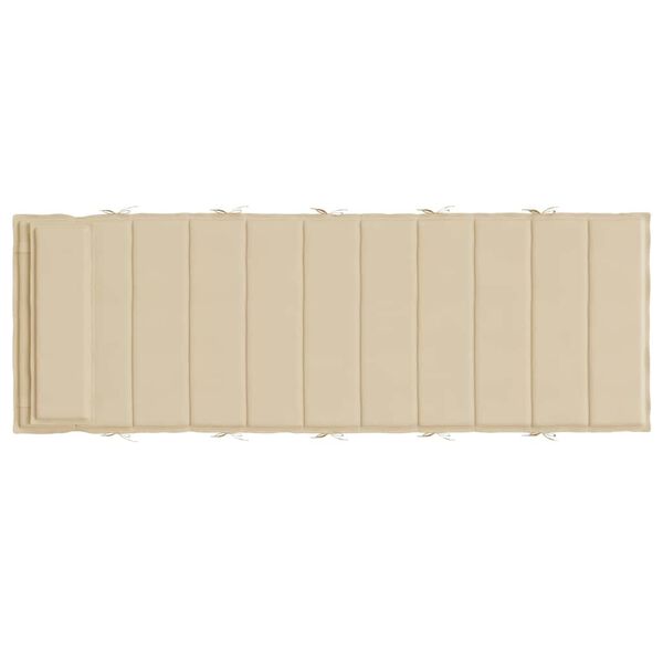 vidaXL وسادة كرسي تشمس لون بيج 180×60×3 سم قماش أوكسفورد